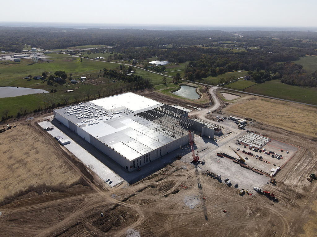 The new MidwayUSA headquarters is still in the process of being built at its new location at Route J and U.S. 40 on Wednesday near Rocheport, Mo.
